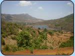 river view from farm house, kenjalgad view, dam view