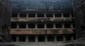 ellora Caves, History, Guide provides a complete information on ellora Caves, Architecture, Deities, Religious Significance, Legends, Festivals, ancient, tour, travel, vacation, Temple, buddhist, holidays, historian, pictures, mythology, art, people, geography, etc.